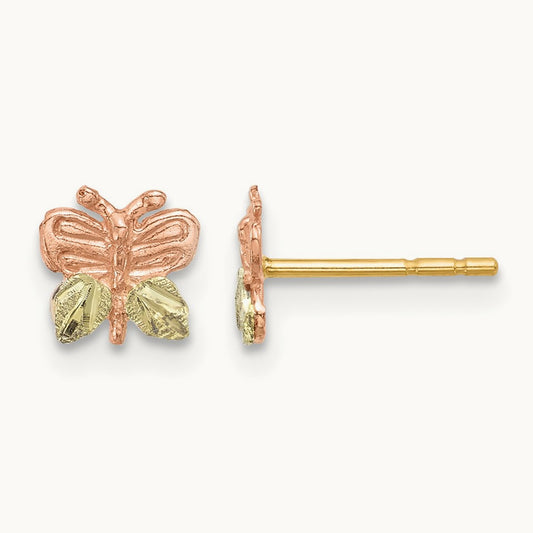 Black Hills Gold Butterfly Earrings