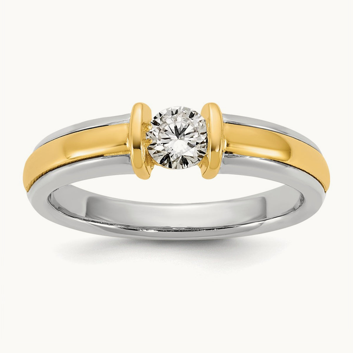 .33ct Ladies Diamond Wedding Band, 14K Two-tone