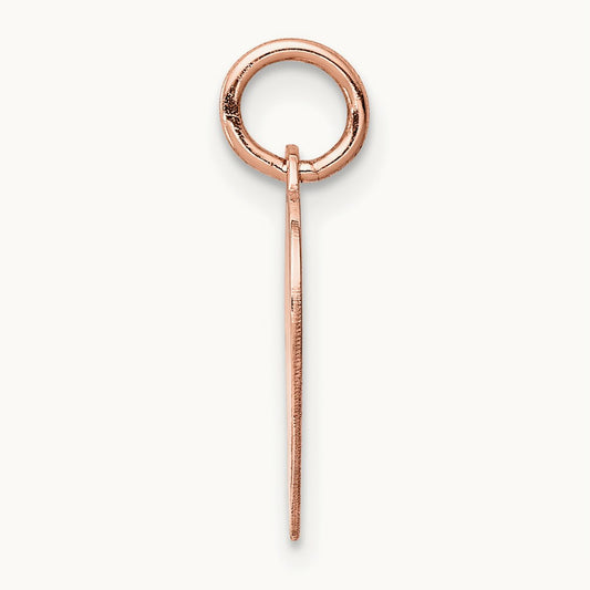 Heart Disc Charm, 14K Rose Gold