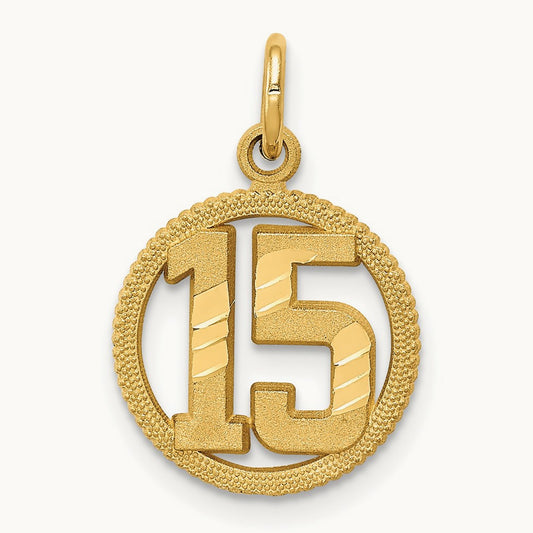 #15 Circle Pendant, 14K