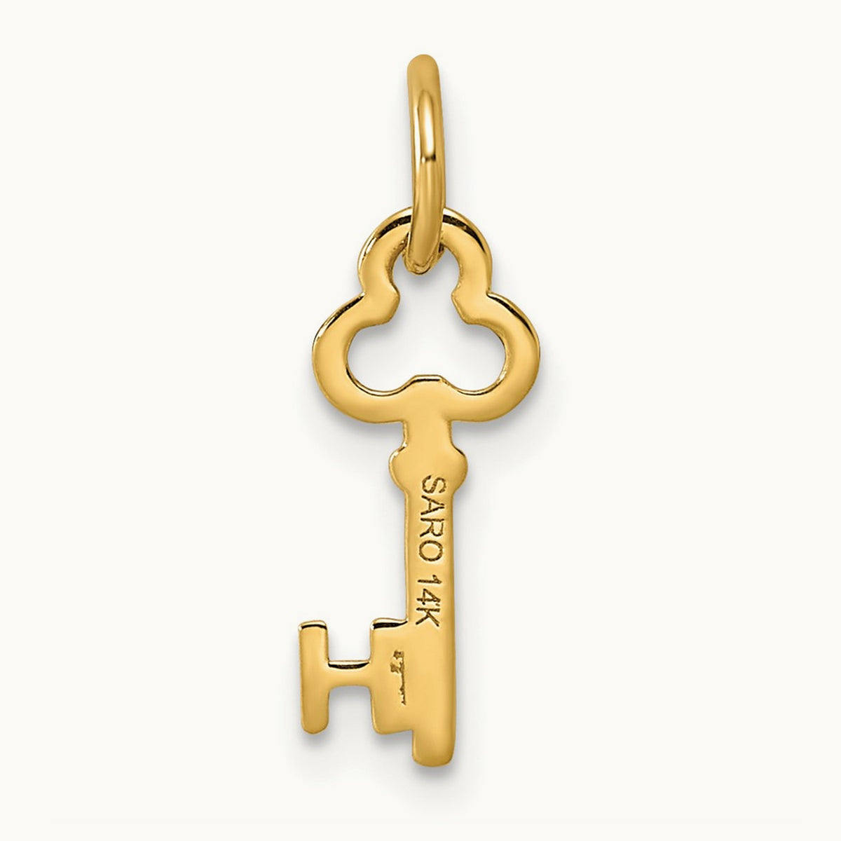 Key Initial Charm — 14K Yellow Gold, H