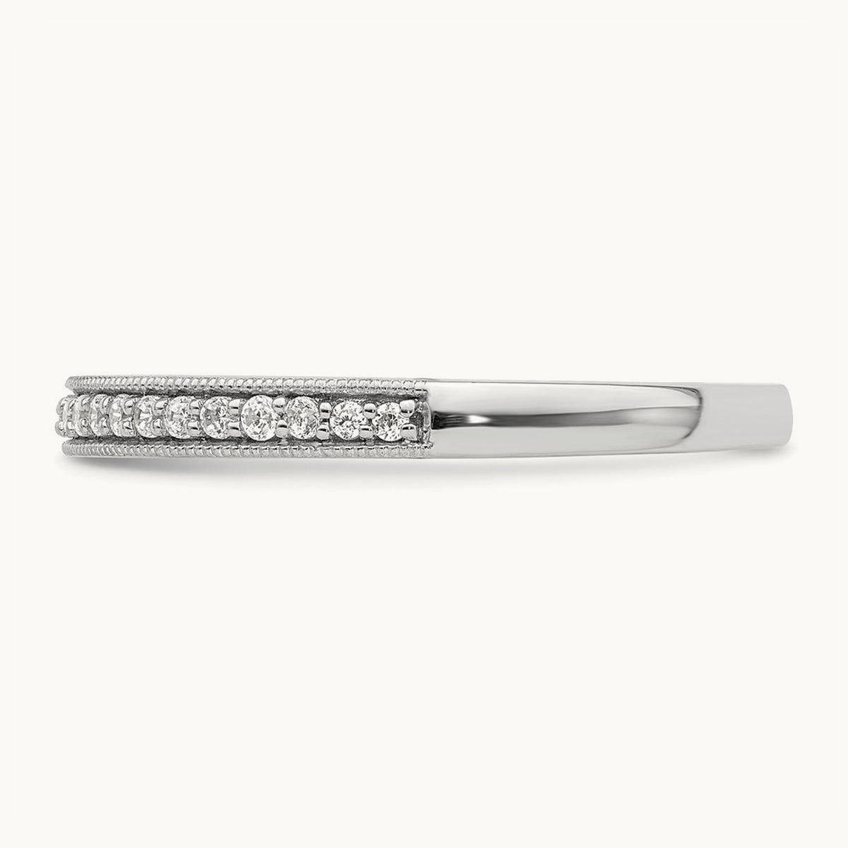 Diamond Complete Wedding Band, 14K White Gold