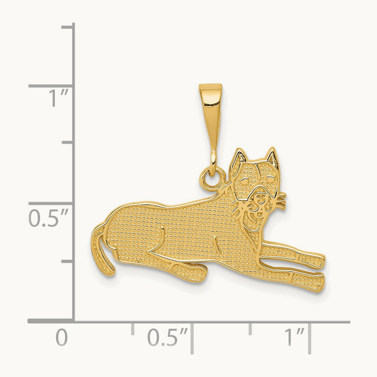 Pit Bull Pendant, 14K