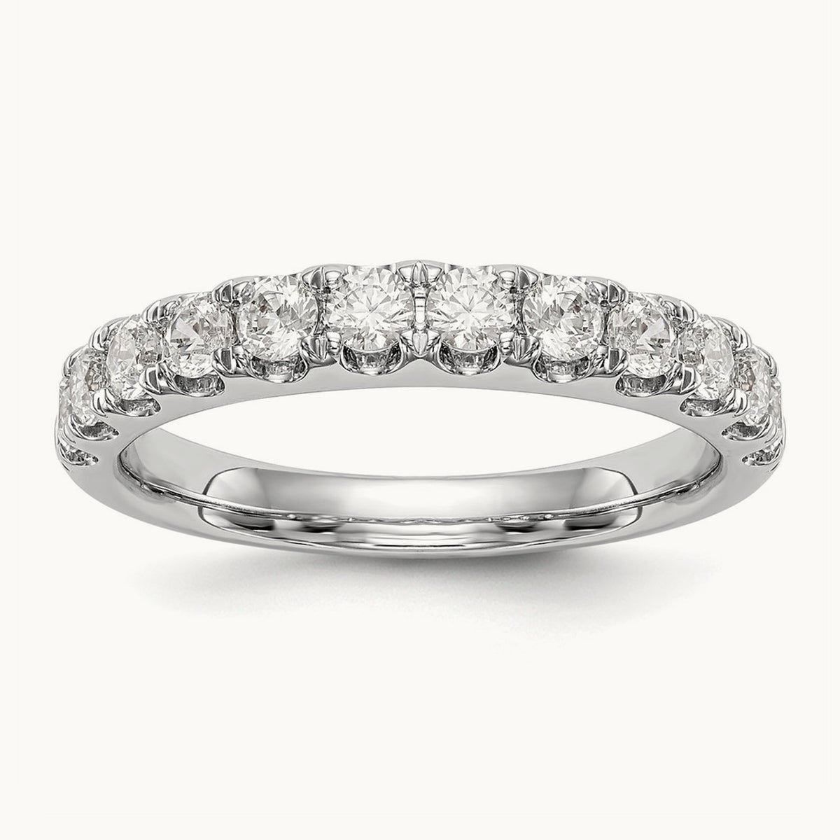 Diamond Wedding Band, 14K White Gold