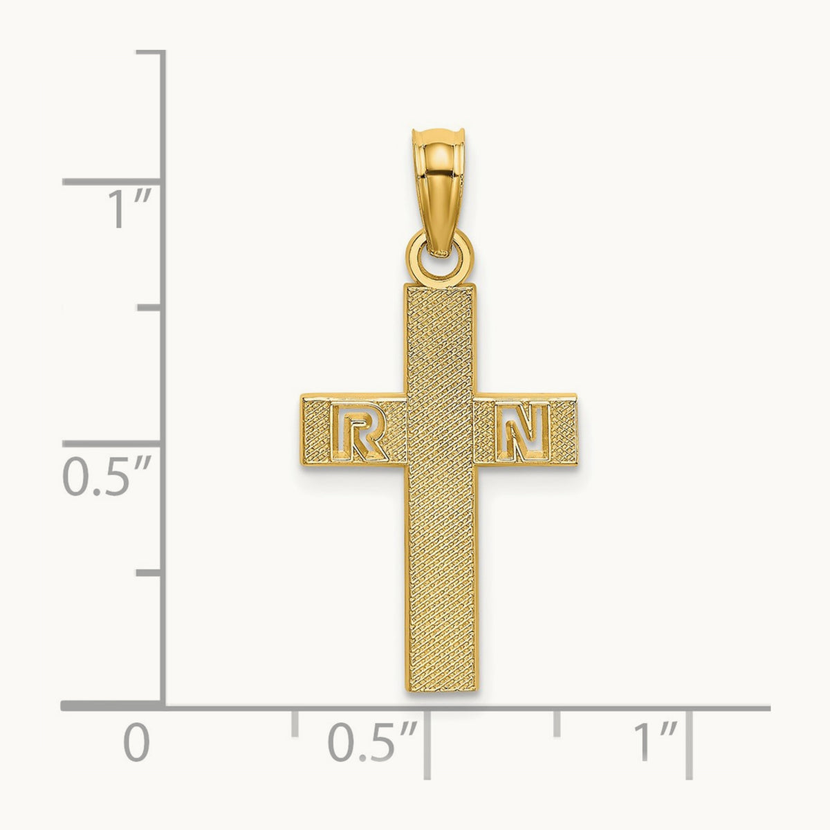 RN Cross Charm, 14K