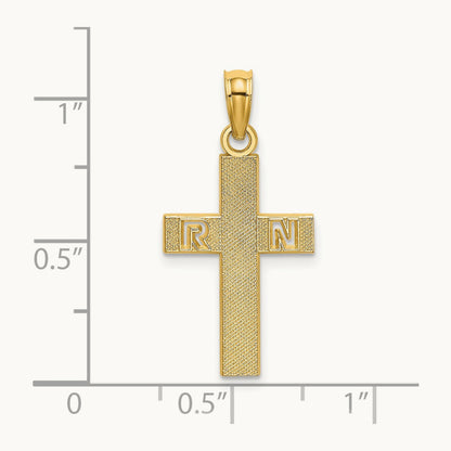 RN Cross Charm, 14K