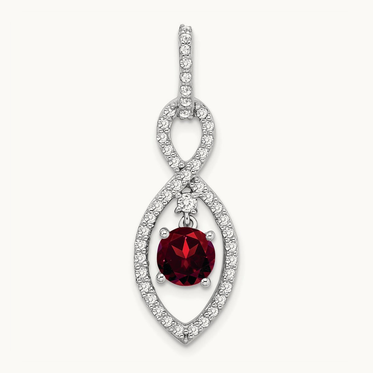Garnet and Diamond Pendant — photo set