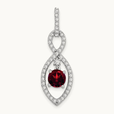 Garnet and Diamond Pendant — photo set