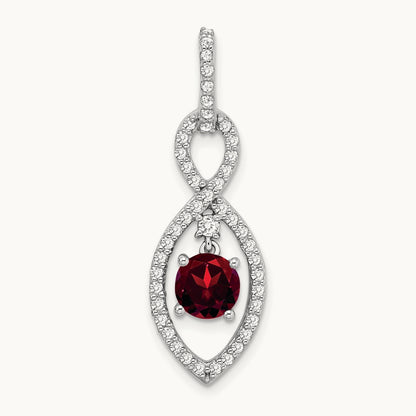 Garnet and Diamond Pendant — photo set