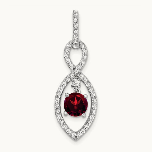 Garnet and Diamond Pendant — photo set