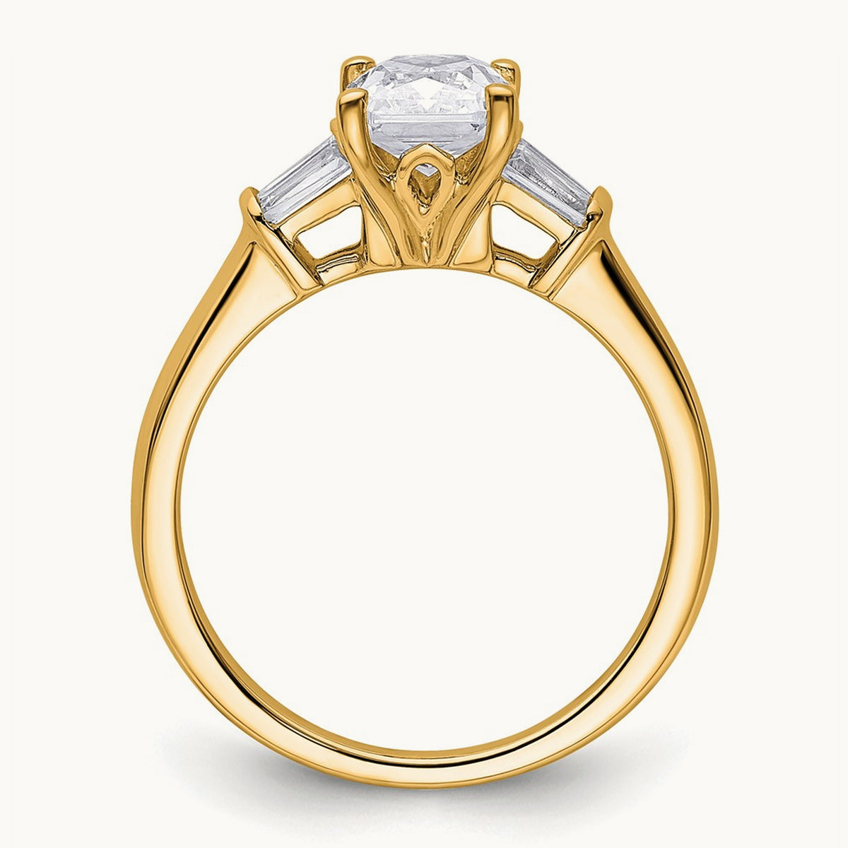 3 Stone Engagement Ring, 1.75 ct tw Lab-Grown Diamond — VS (Best), 14K Yellow Gold