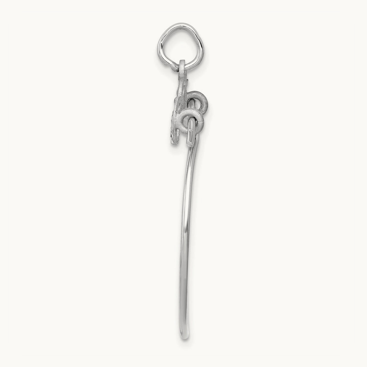 Heart Charm Holder — 14K White Gold