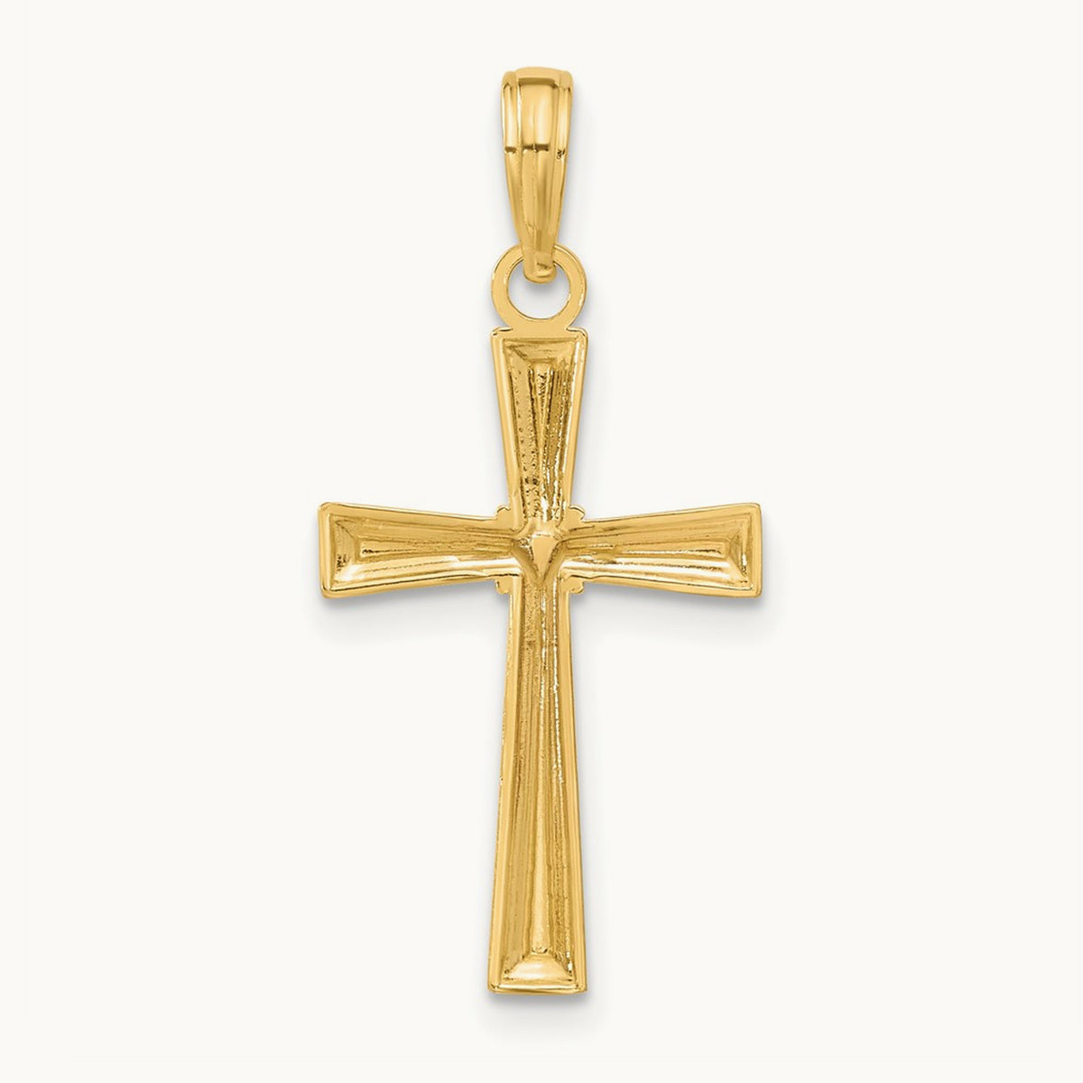 Diamond-cut X Cross Pendant — 14K Yellow Gold