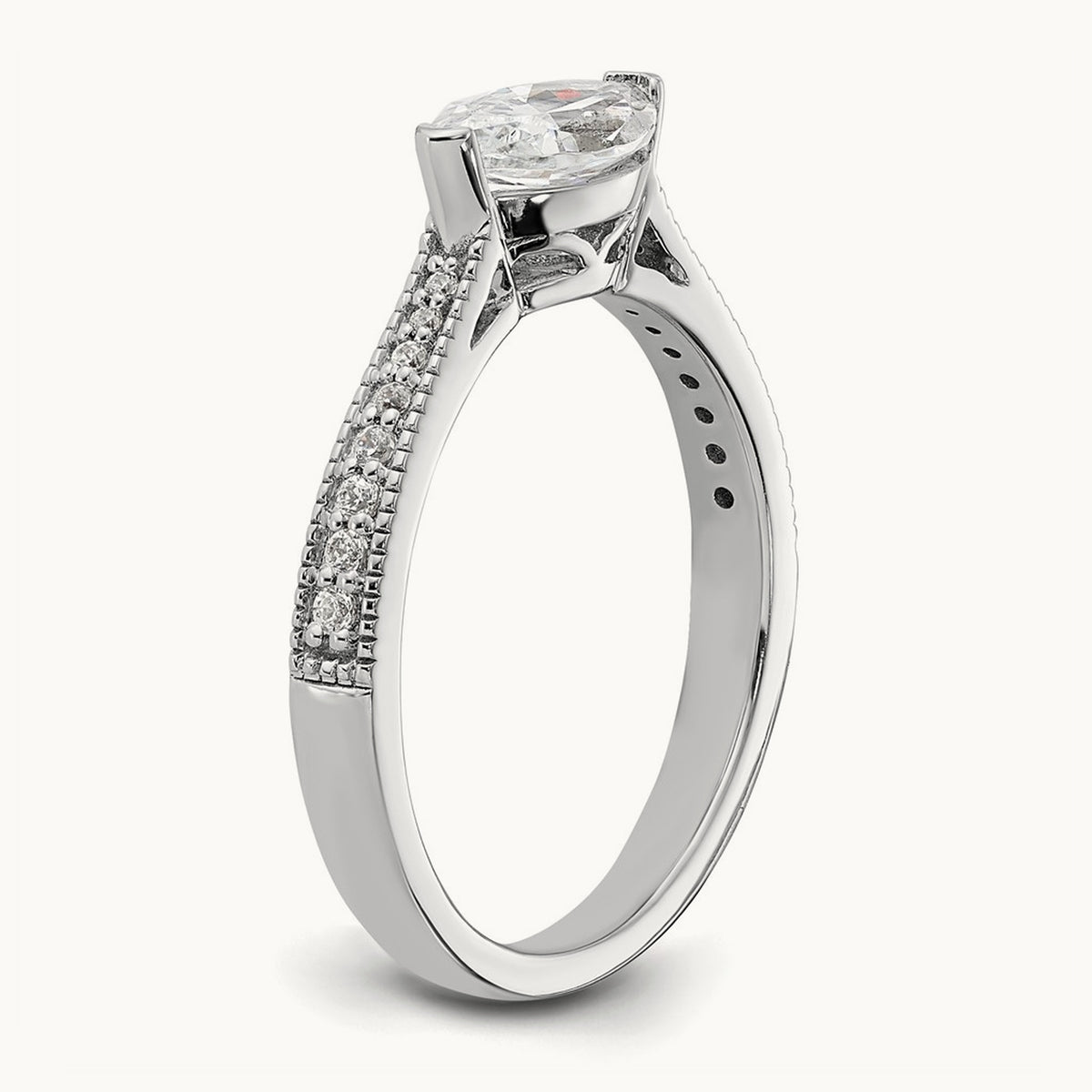 East West Marquise Semi-Mount Engagement Ring — 3/4 ct, 7