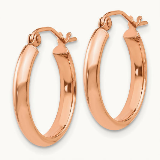 Hoop Earrings, 14K Rose Gold