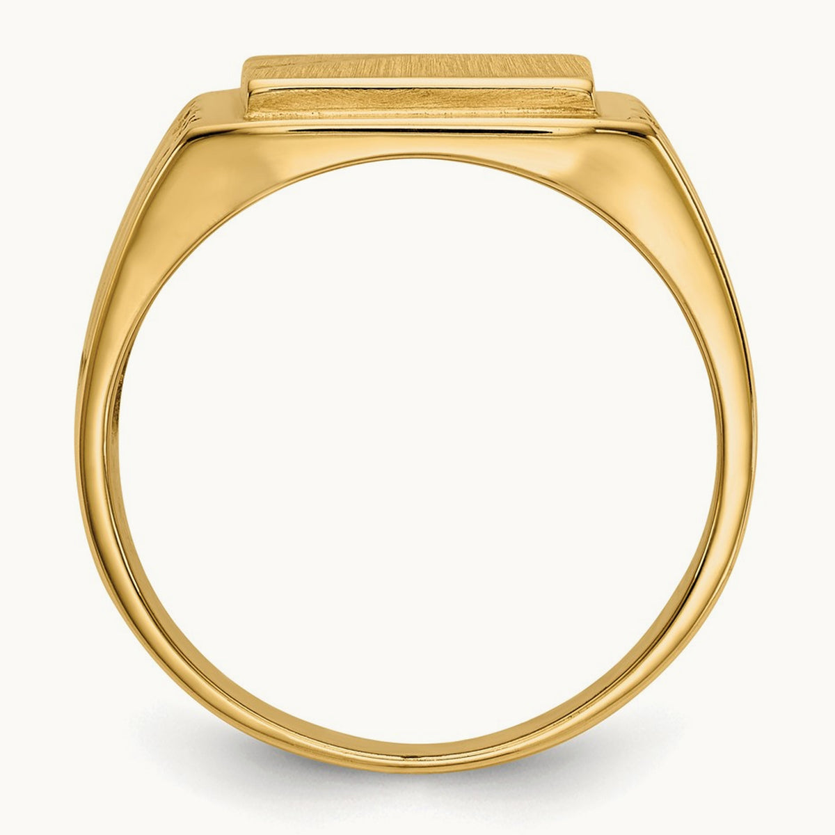 Open Back Mens Signet Ring — photo set