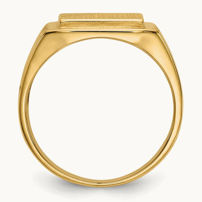 Open Back Mens Signet Ring — photo set