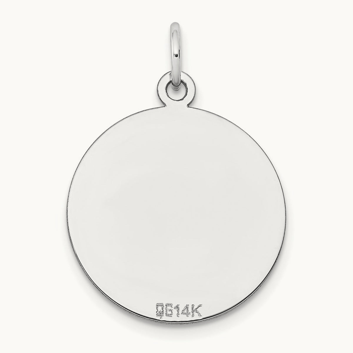Plain .011 Gauge Round Engravable Disc Charm — 27mm
