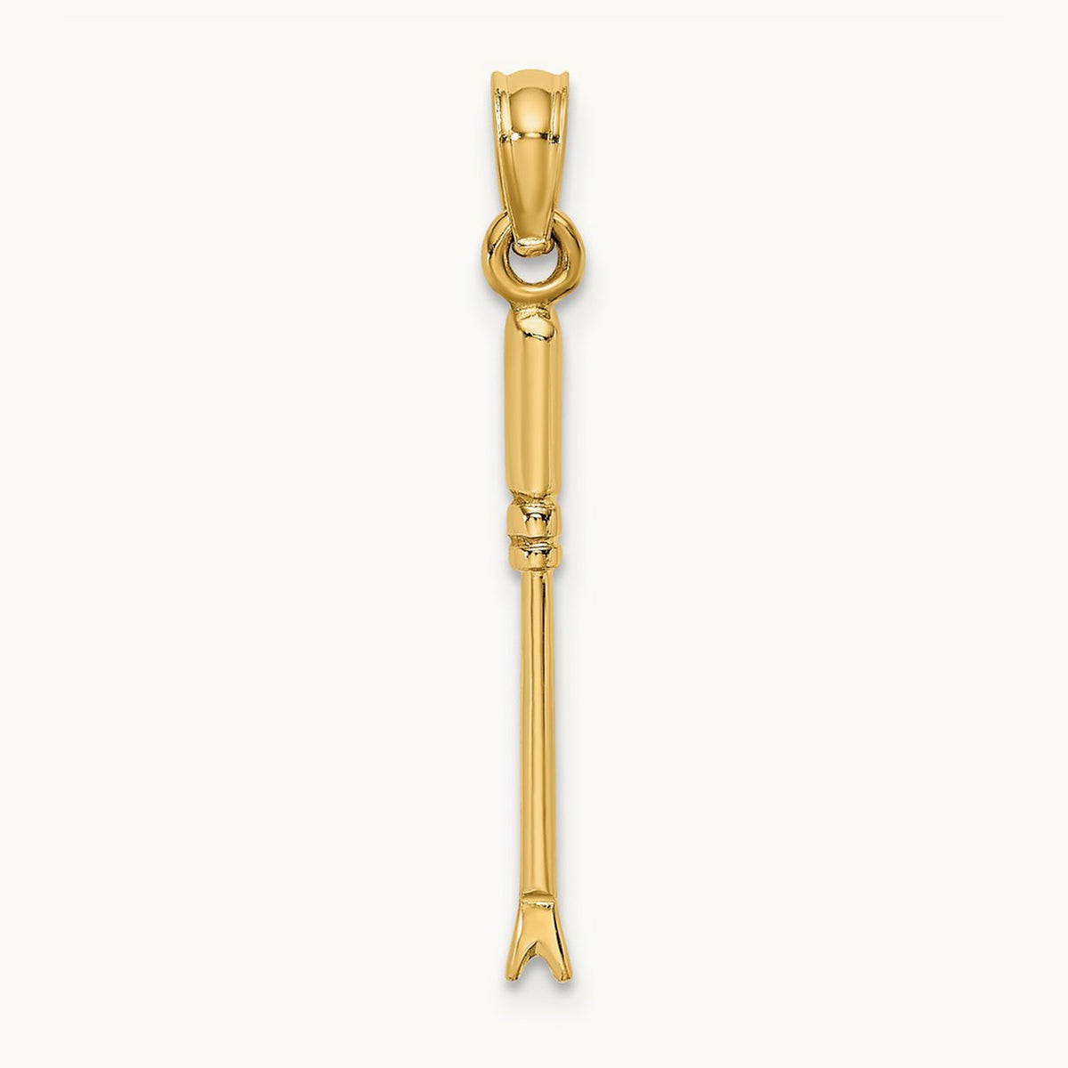 3-D Weeding Garden Tool Charm, 14K