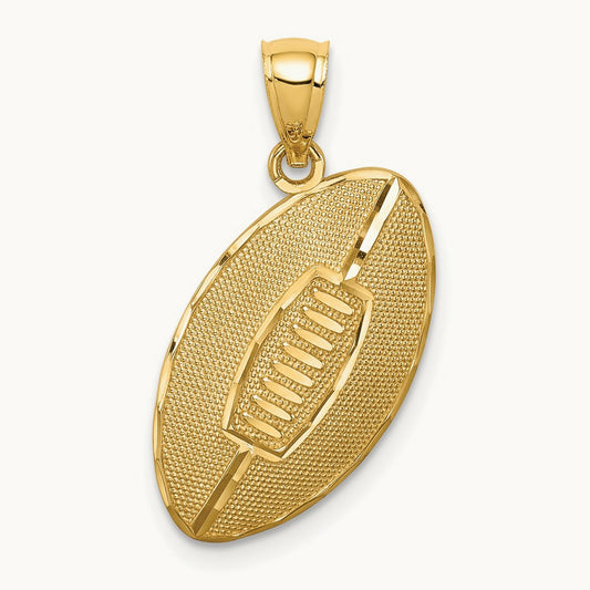 Football Pendant, 14K