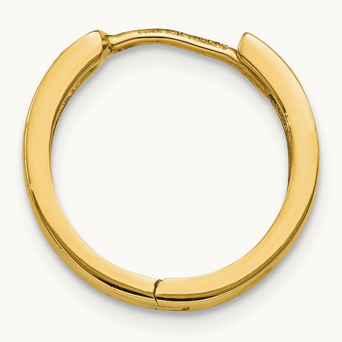Single 14k Round Hinged Hoop Earring