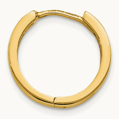 Single 14k Round Hinged Hoop Earring