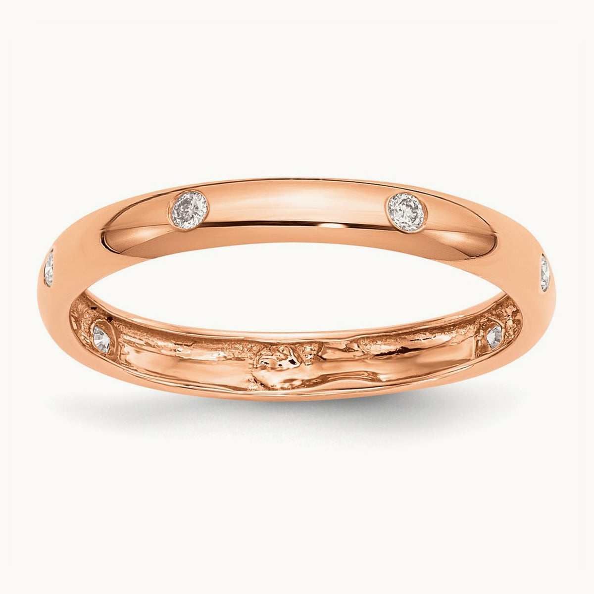 6-stone Diamond Band — 14K Rose Gold