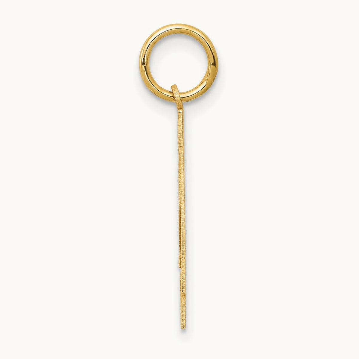 Medium Satin Number 34 Charm, 14K
