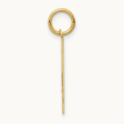 Medium Satin Number 34 Charm, 14K