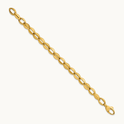 Polished And Brushed Fancy Link Bracelet — photo set