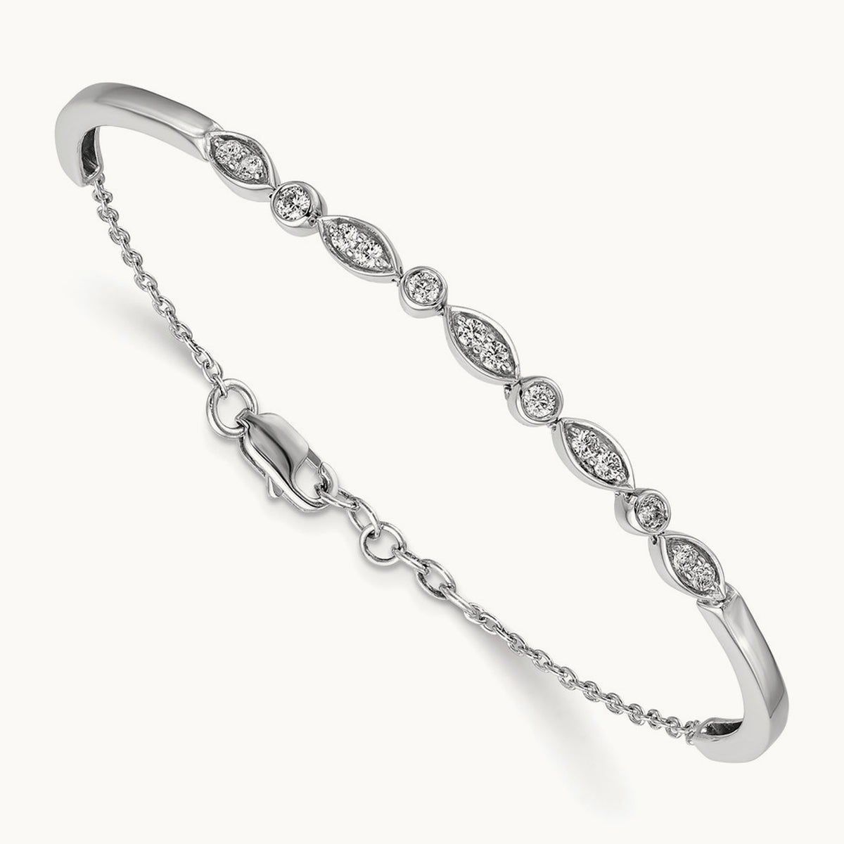 Diamond Bangle Bracelet — photo set