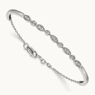 Diamond Bangle Bracelet — photo set
