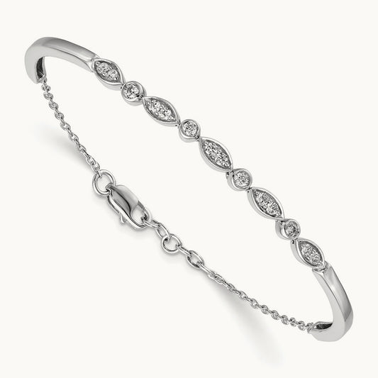 Bangle Bracelet, 0.50-1.00 ct tw Lab-Grown Diamond
