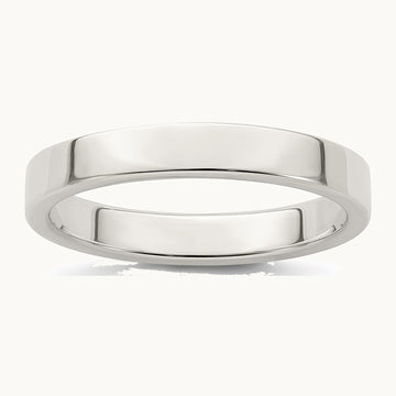 Sterling Silver 3mm Lightweight Flat Band