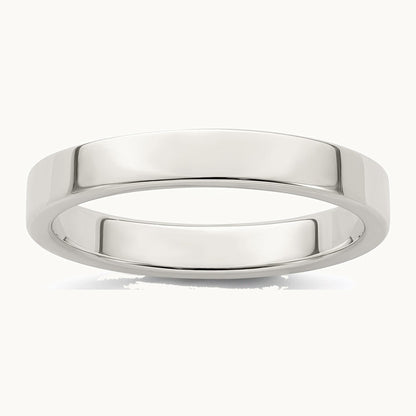 Sterling Silver 3mm Lightweight Flat Band