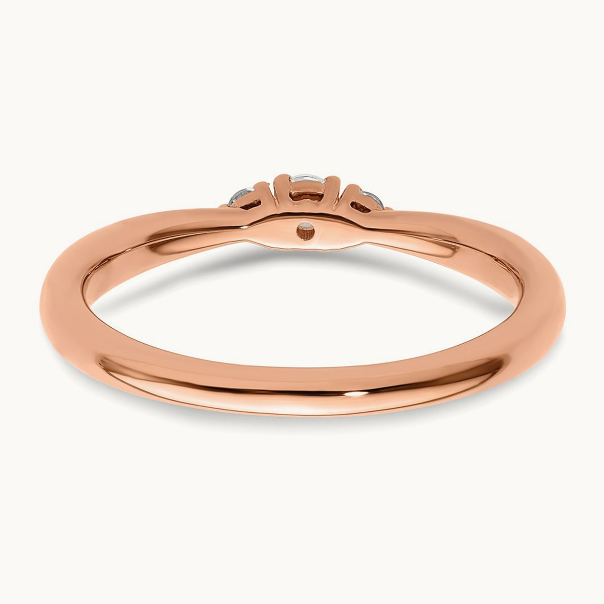 Diamond Complete 3 Stone Promise/Engagement Ring, 14K Rose Gold