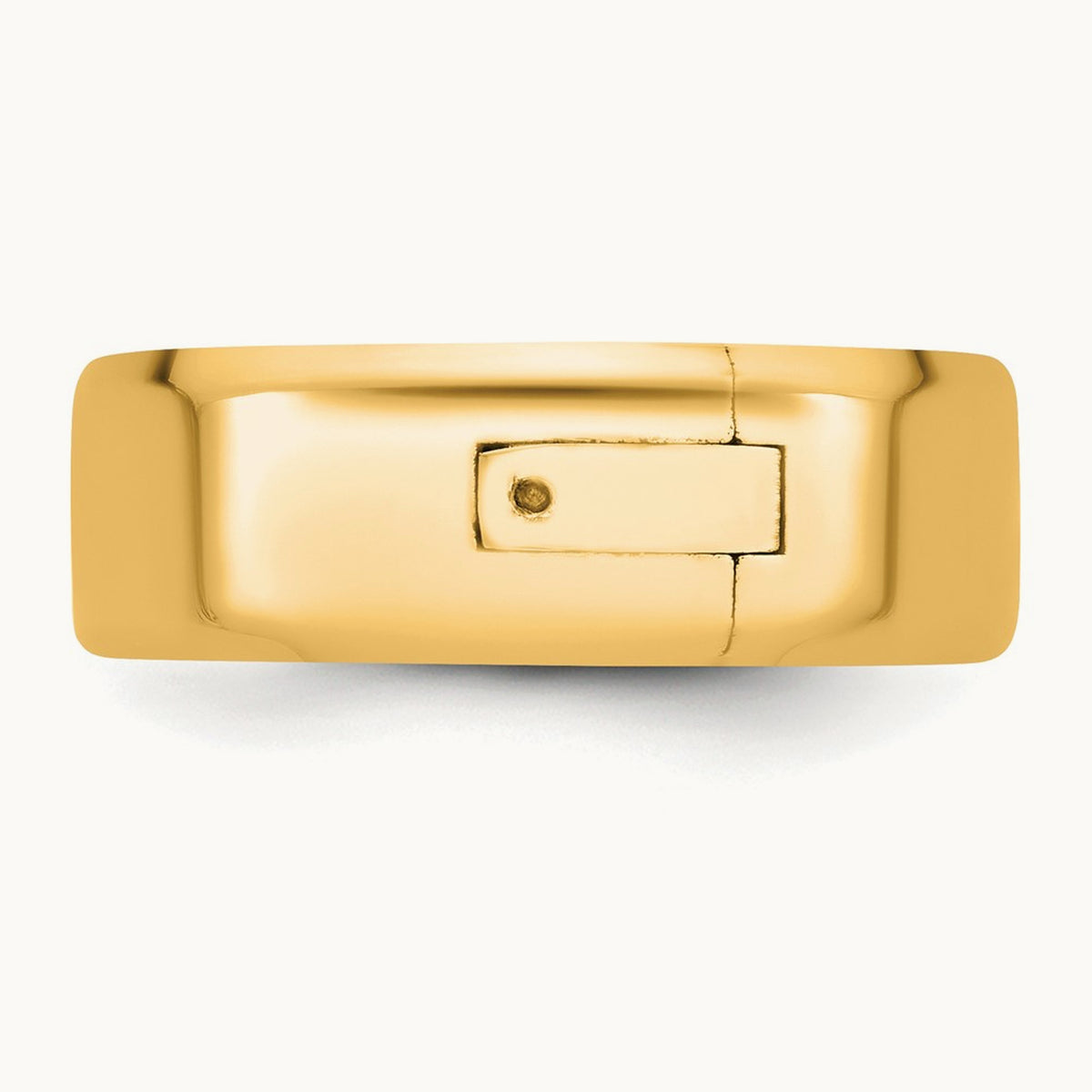 CLIQ Hinged Beveled Edge Wedding Band, 7mm, 14K Yellow Gold