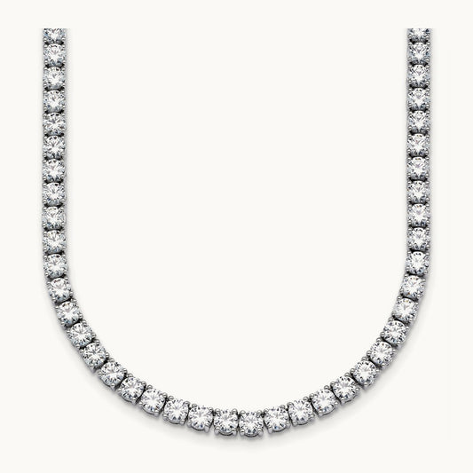 Straight Tennis Necklace, 18-24 ct Lab-Grown Diamond