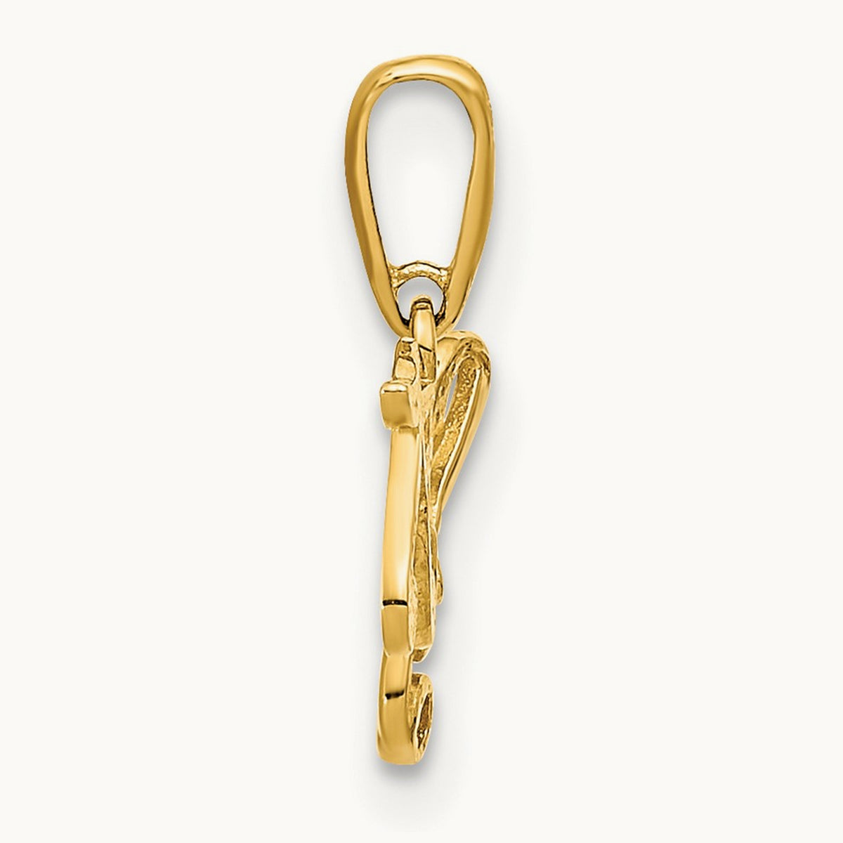 Polished Music Notes Pendant — 6mm