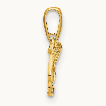 Polished Music Notes Pendant — 6mm