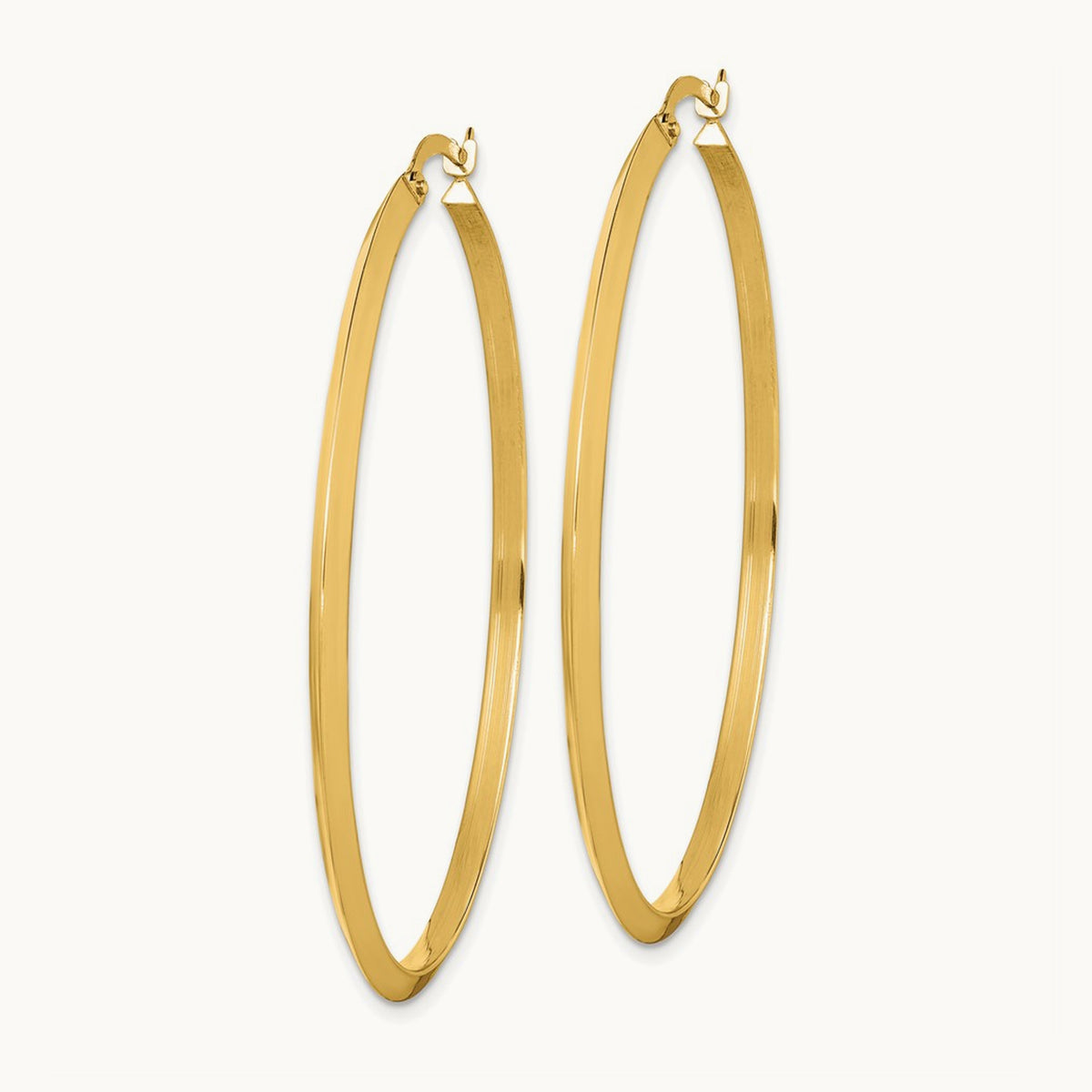 Polished Hoop Earrings, 14K