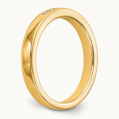 5-Stone Diamond Channel Band — 14K Yellow Gold, 6
