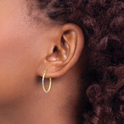 w/ Diamond Cut Oval Hoop Earrings — photo set