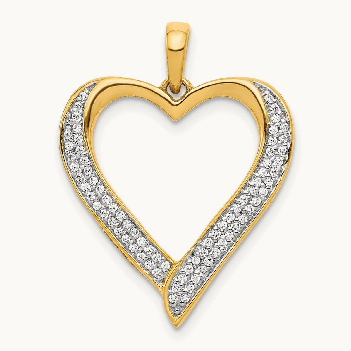 1/4ct. Diamond Heart Pendant, 14K