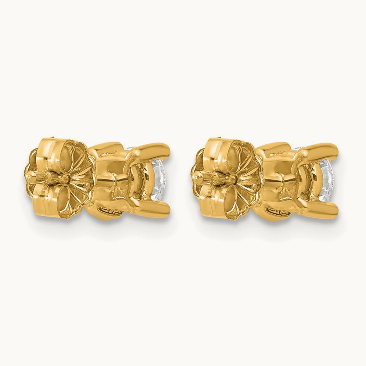 Round Heavyweight Stud Earrings, 0.10-7.00 ct tw Lab-Grown Diamond — 5/8 ct, 14K Yellow Gold
