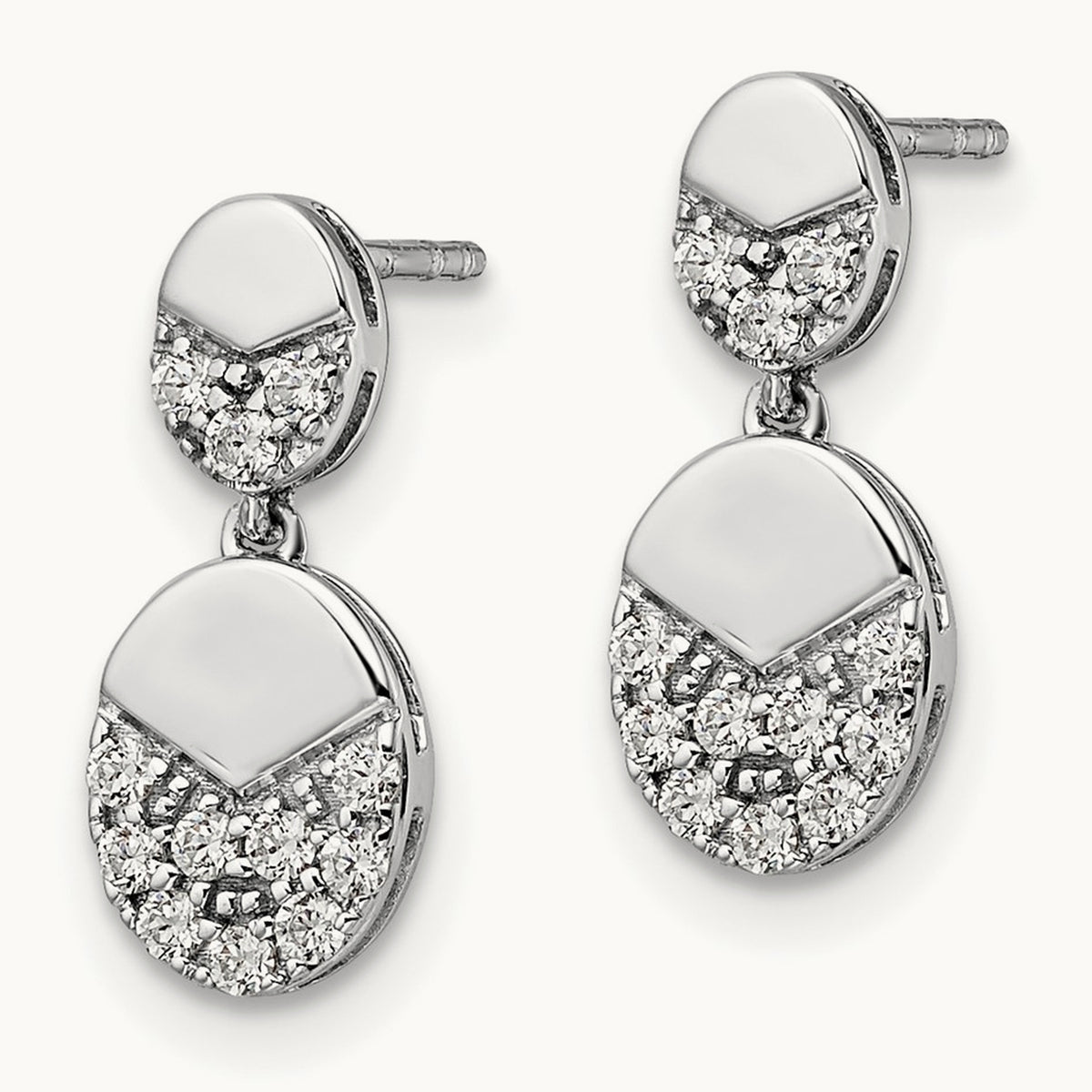Dangle Post Earrings, 0.25 ct tw Lab-Grown Diamond