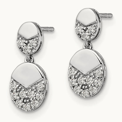 Dangle Post Earrings, 0.25 ct tw Lab-Grown Diamond