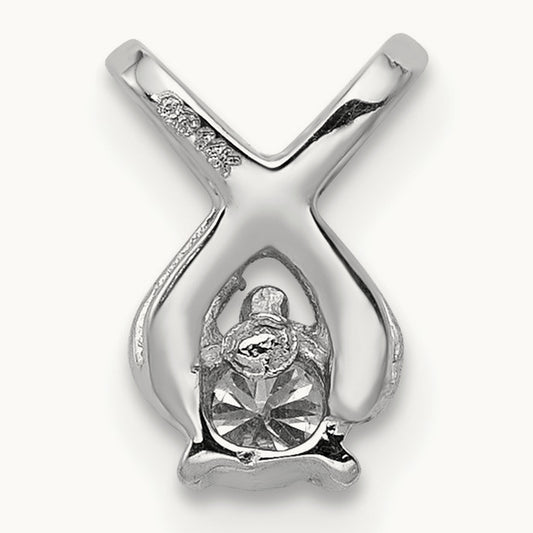 AA Diamond Chain Slide, 2.9mm, 14K White Gold
