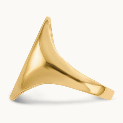 12.0x17. Open Back Signet Ring, 0mm, 14K