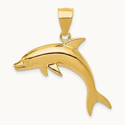 Dolphin Pendant, 14K